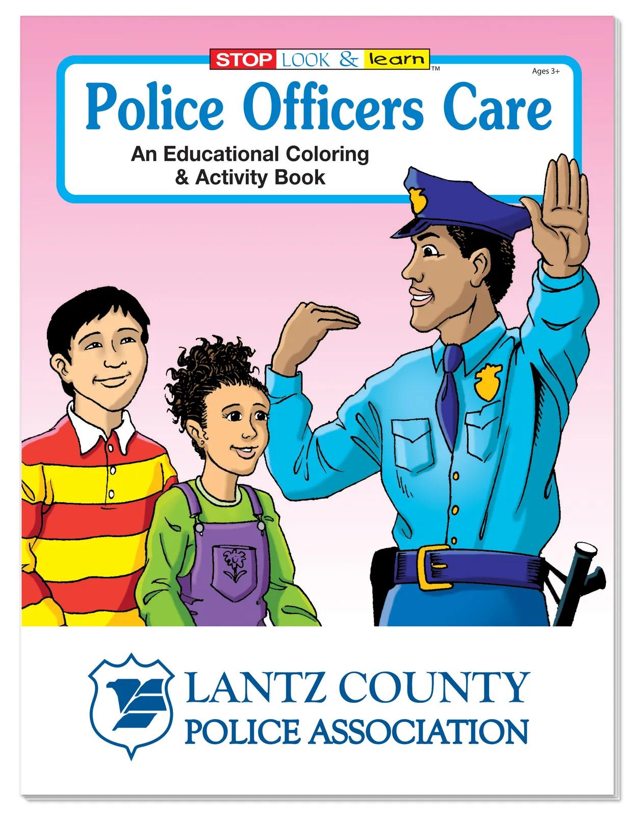 Police Community Safety Coloring Book Educational - 10.5 x 8 in - product view 2
