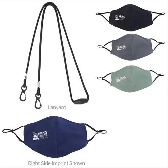 Youth Face Mask Lanyard Kit 2-Ply Cotton - 7.875 x 4.5 in