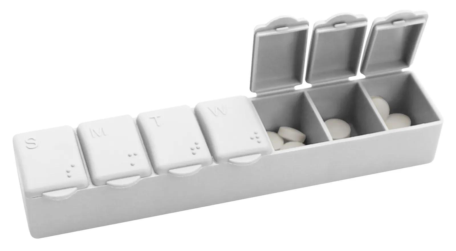 7-Day Pill Box Braille Markings PP Plastic - 6.125 x 1.25 in - product view 11