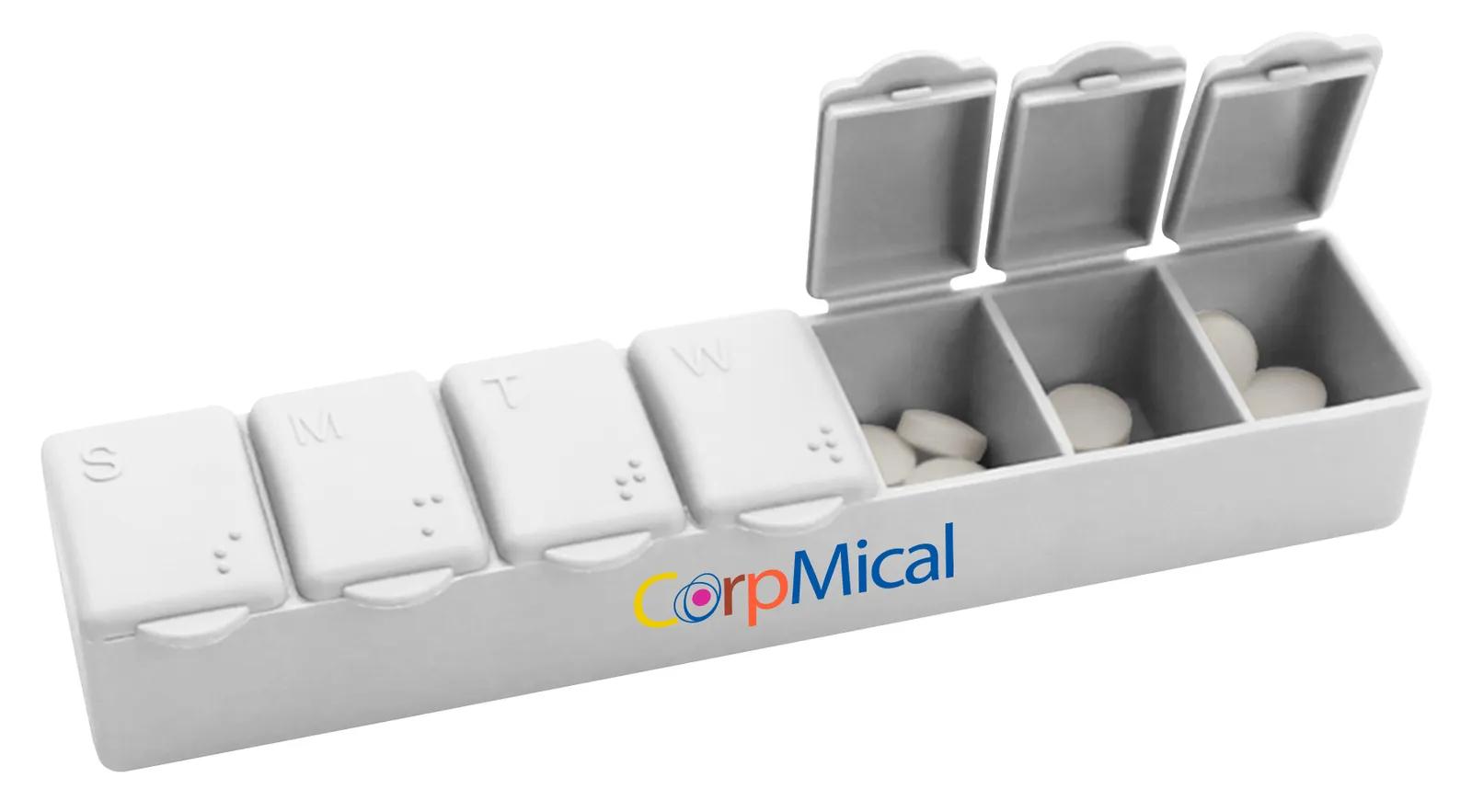 7-Day Pill Box Braille Markings PP Plastic - 6.125 x 1.25 in - product view 20