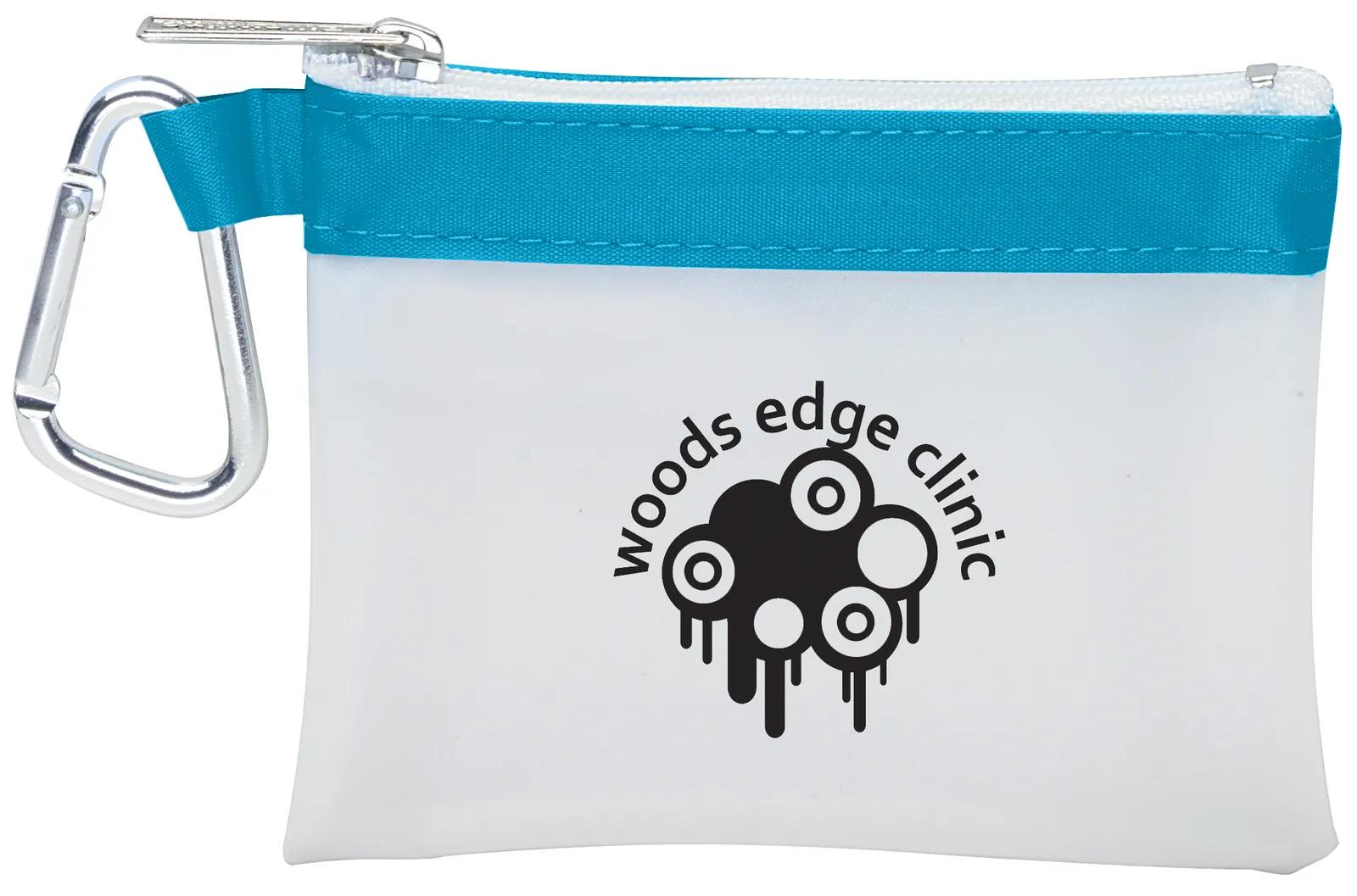 First Aid Kit Carabiner Zippered PVC - 8 Piece