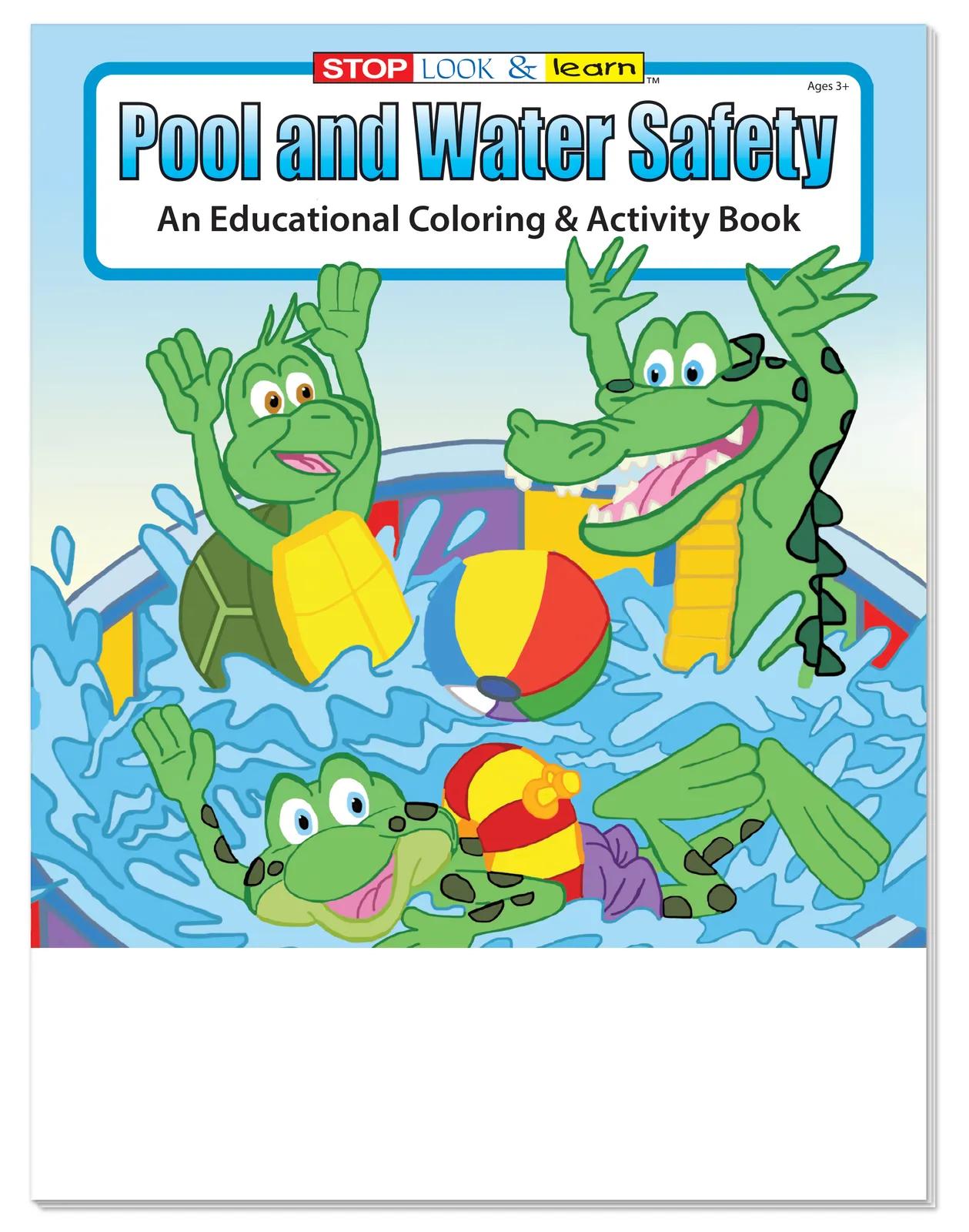 Pool Safety Coloring Book Water Safety Educational - 10.5 x 8 in - product view 2
