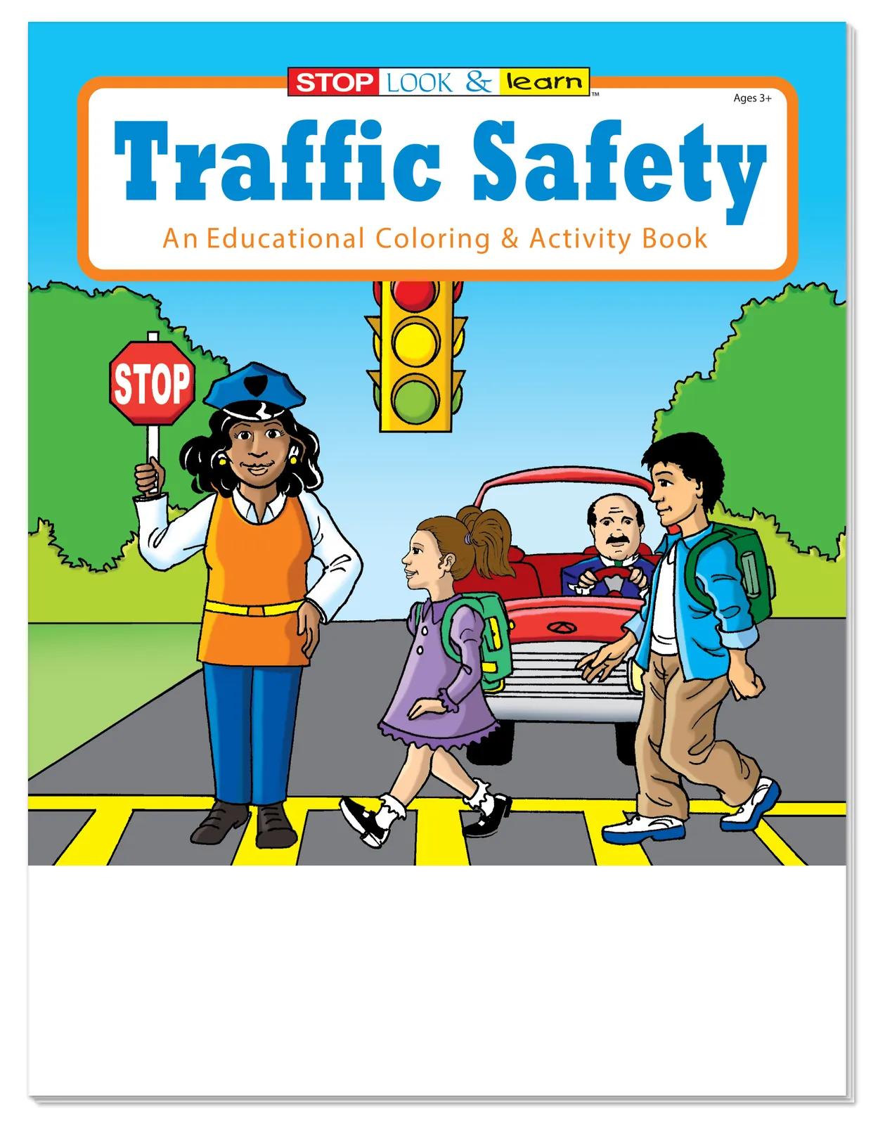 Traffic Safety Coloring Book Educational FSC - 10.5 x 8 in - product view 2