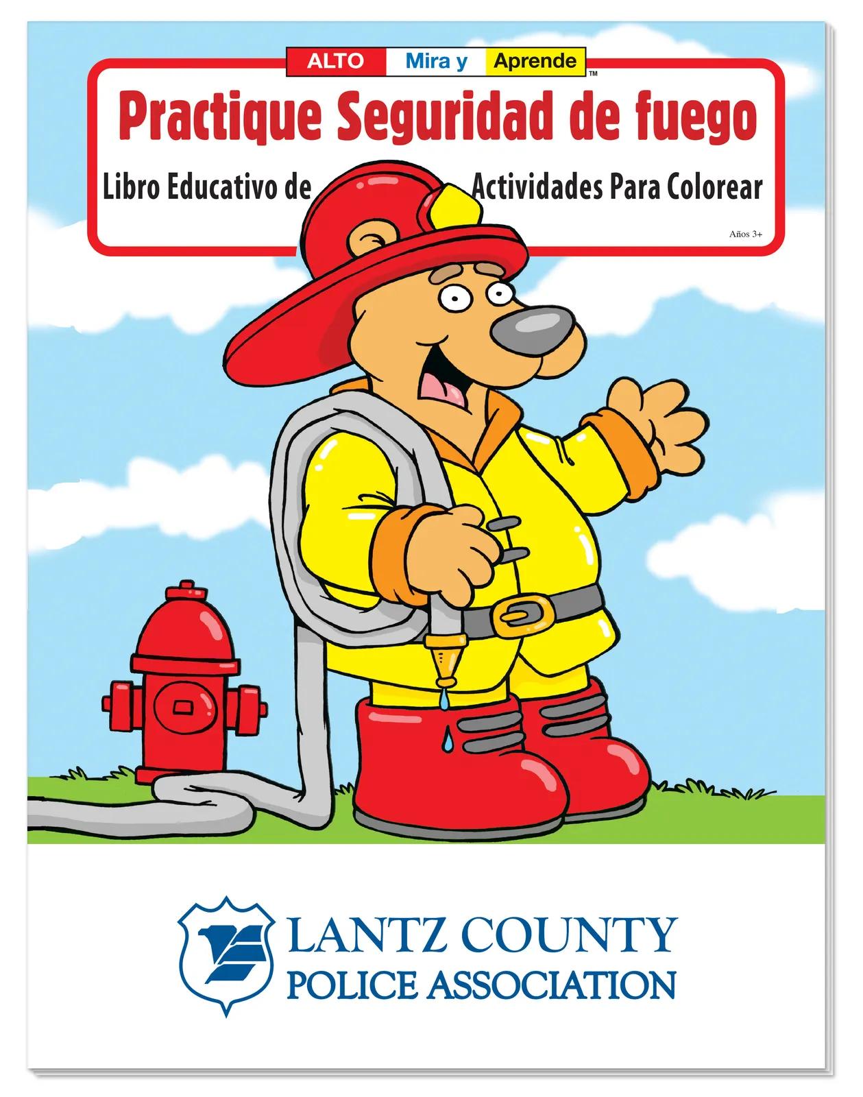 Fire Safety Coloring Book Spanish Language FSC - 10.5 x 8 in - product view 2