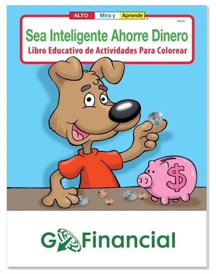 Money Saving Coloring Book Spanish Financial - 10.5 x 8 in