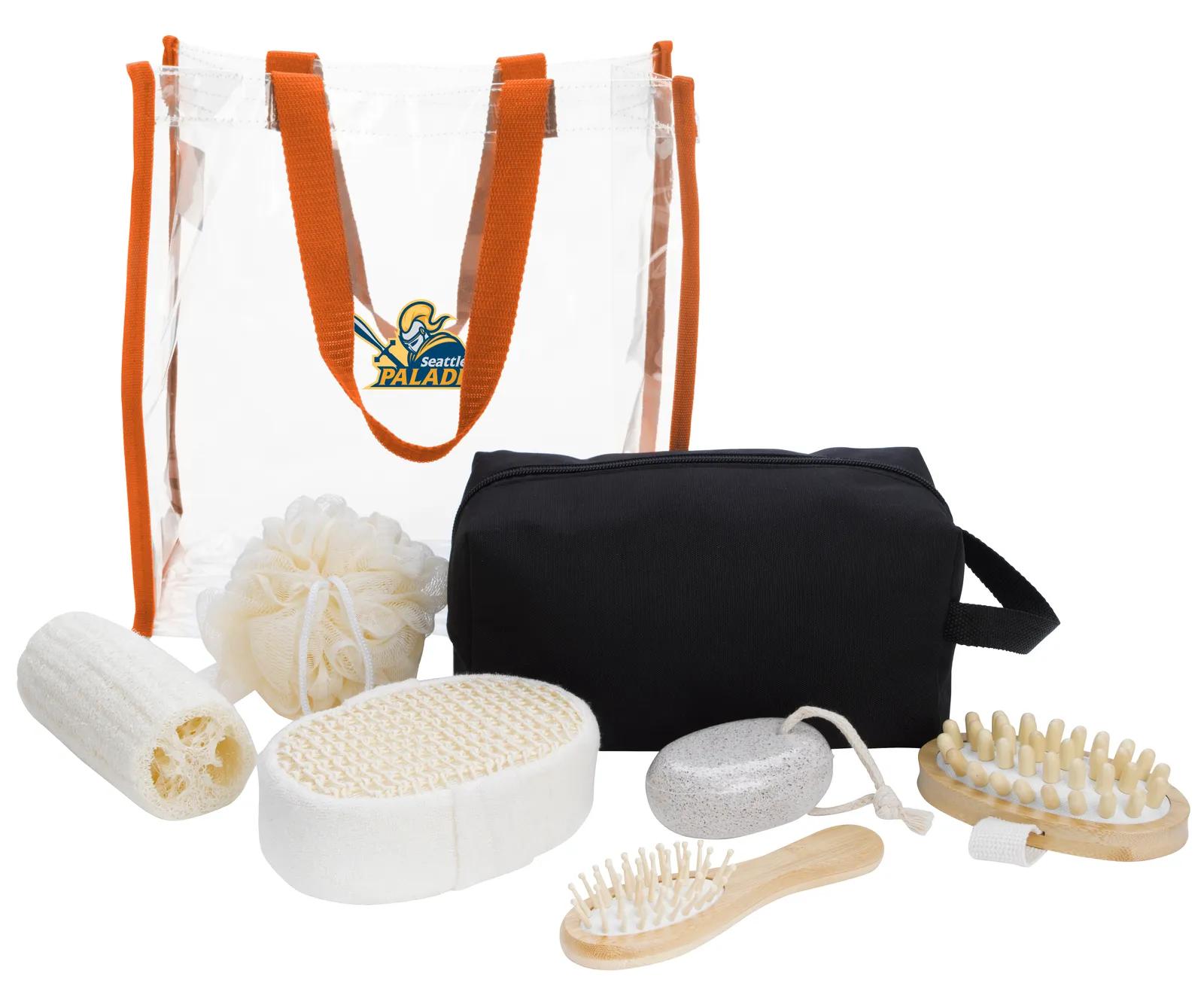 Spa Kit Portable Bamboo Brush Six Piece Tote - 9 x 4.75 in - product view 16