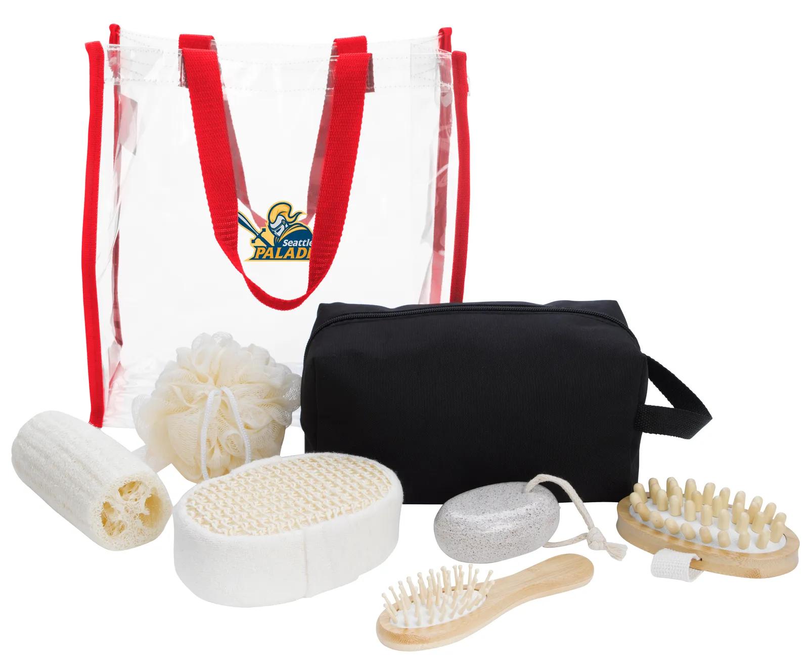 Spa Kit Portable Bamboo Brush Six Piece Tote - 9 x 4.75 in - product view 21