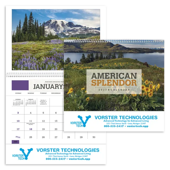 American Splendor Pocket Calendar Storage Pockets - 13.25 x 8.25 in