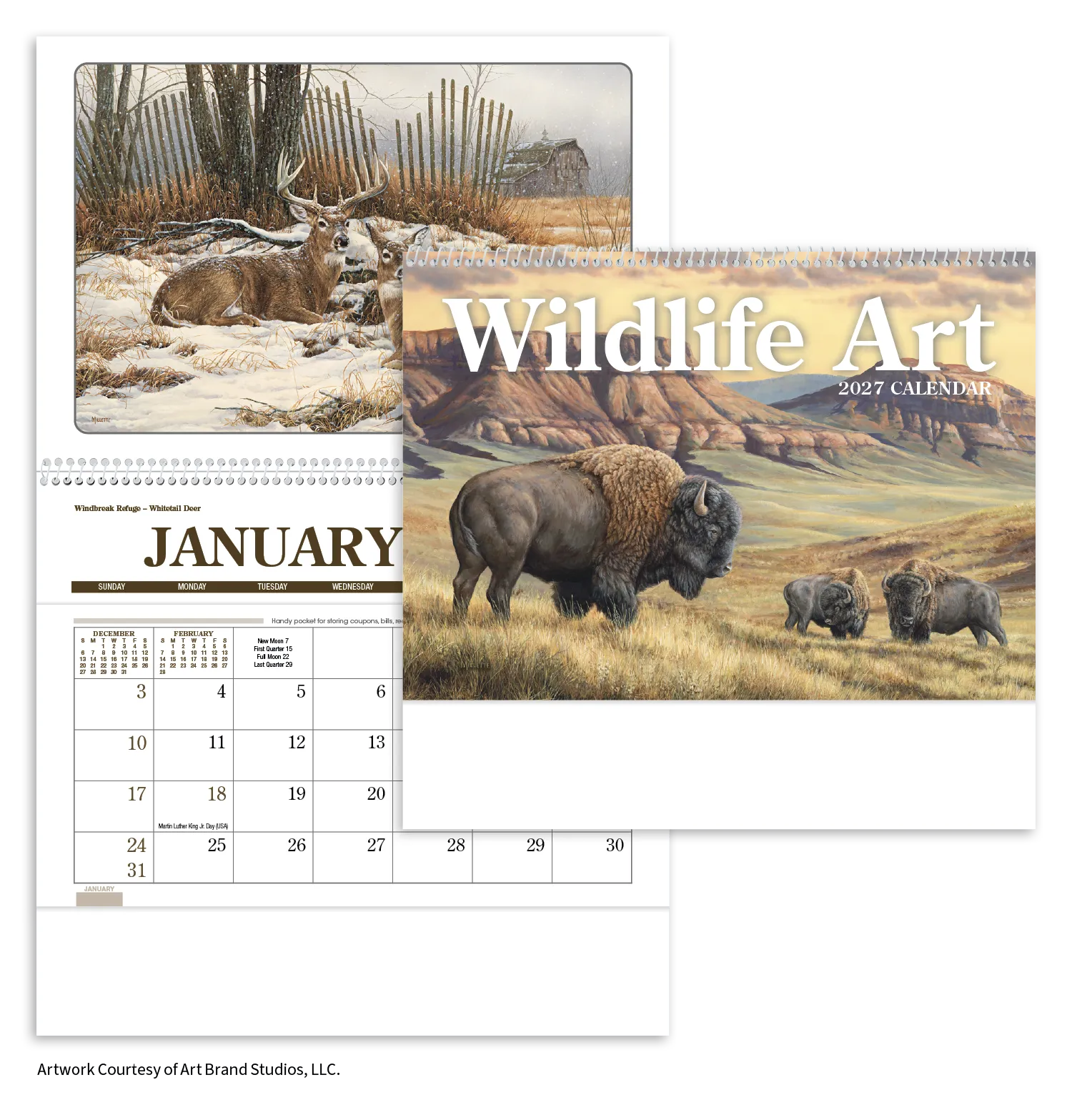 Wildlife Art Pocket Calendar Storage Pockets - 13.25 x 8.25 in - product view 19