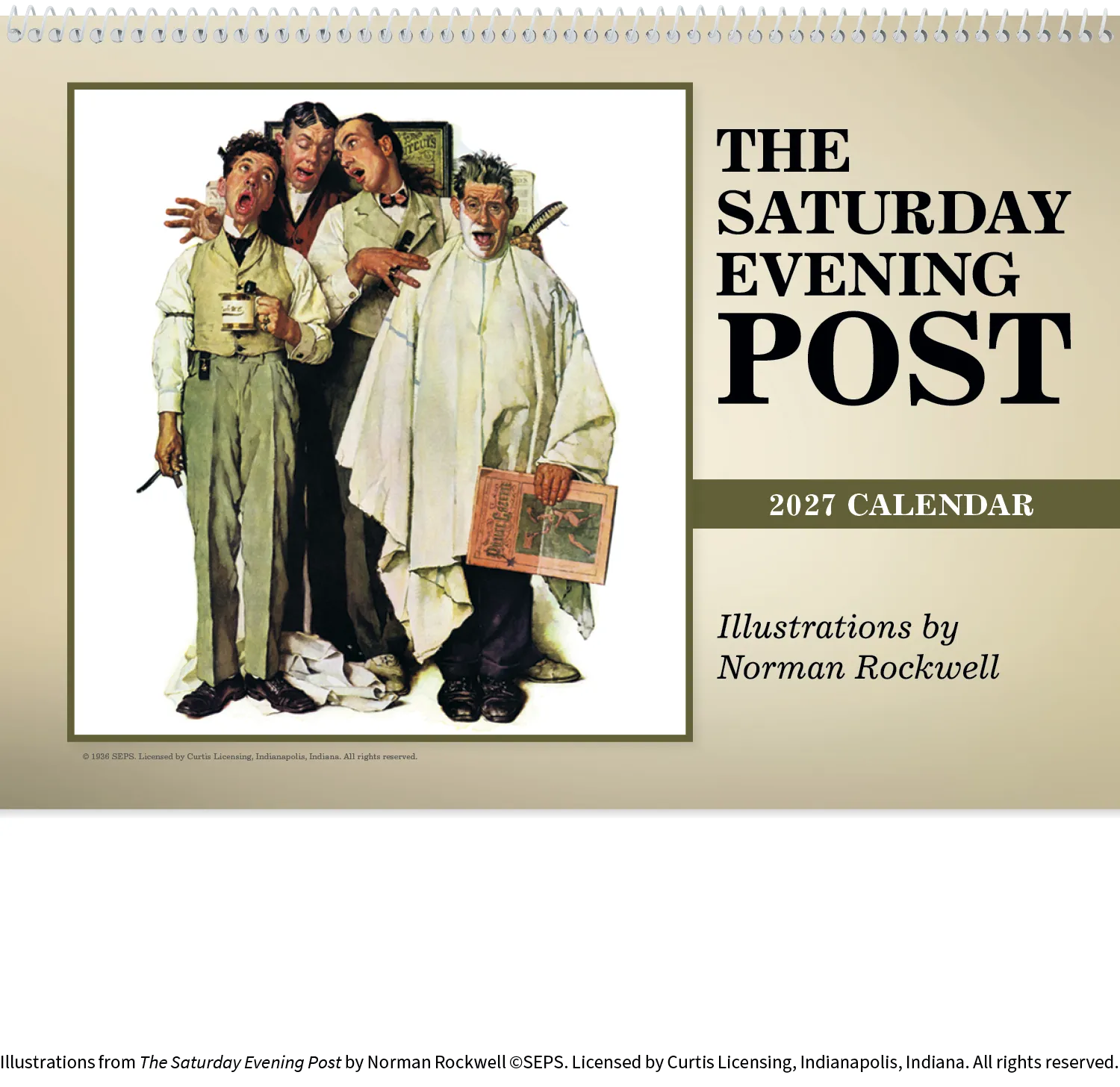 Norman Rockwell Pocket Calendar Saturday Evening Post - 13.25 x 8.25 in - product view 3