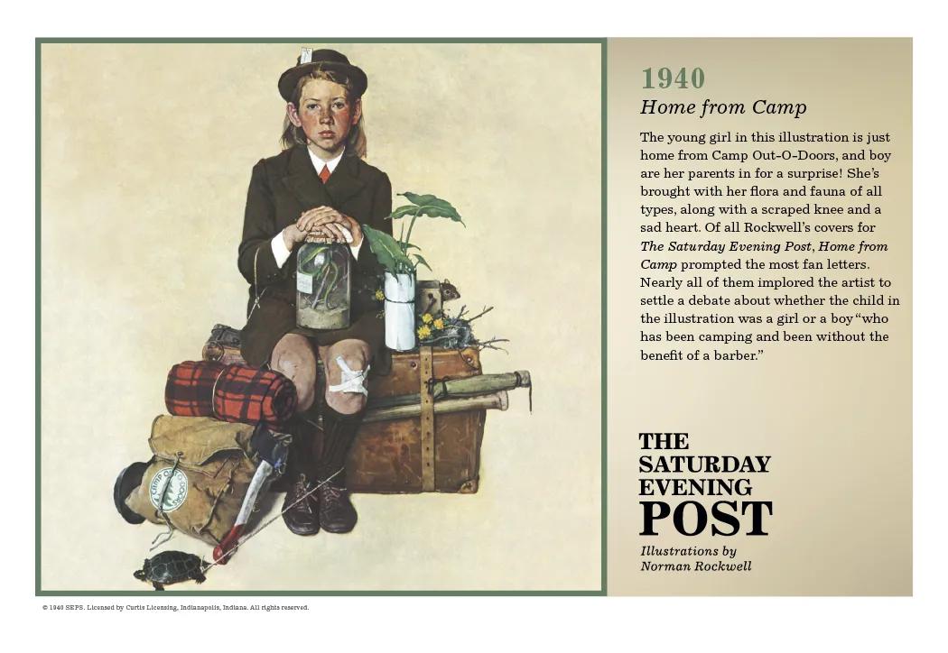 Norman Rockwell Pocket Calendar Saturday Evening Post - 13.25 x 8.25 in - product view 13