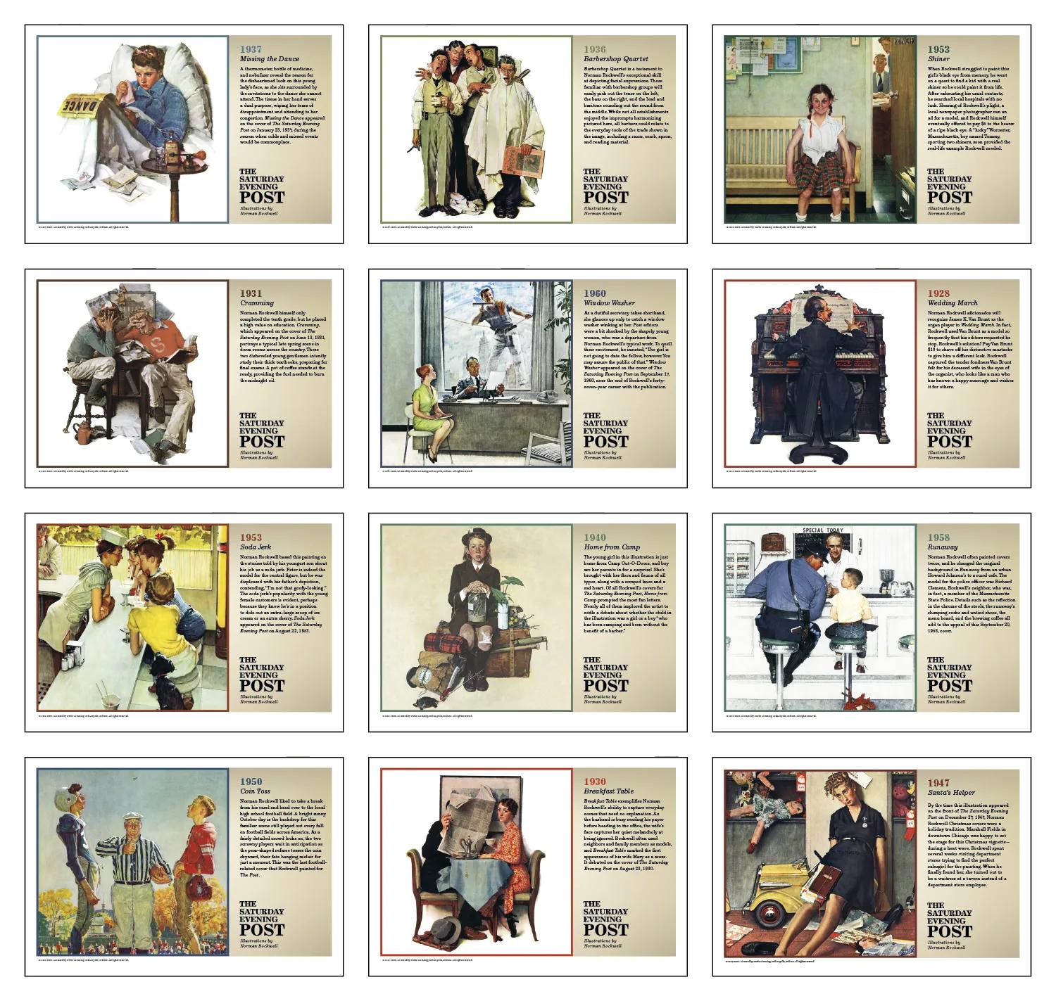 Norman Rockwell Pocket Calendar Saturday Evening Post - 13.25 x 8.25 in - product view 20