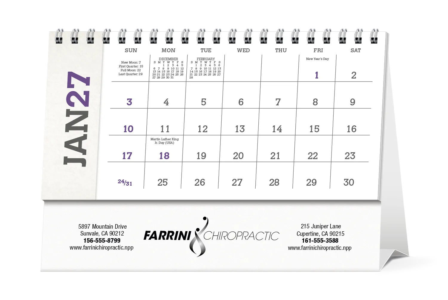 American Splendor Desk Calendar Tent Mount FSC - 4.5 x 6 in - product view 2