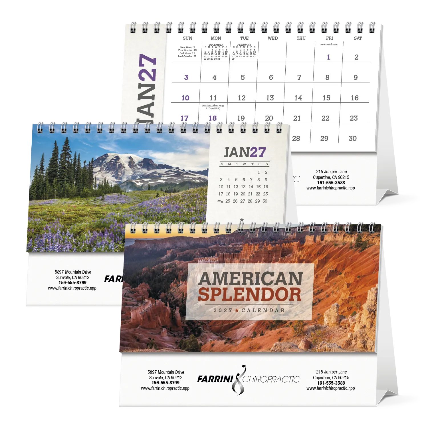 American Splendor Desk Calendar Tent Mount FSC - 4.5 x 6 in - product view 4