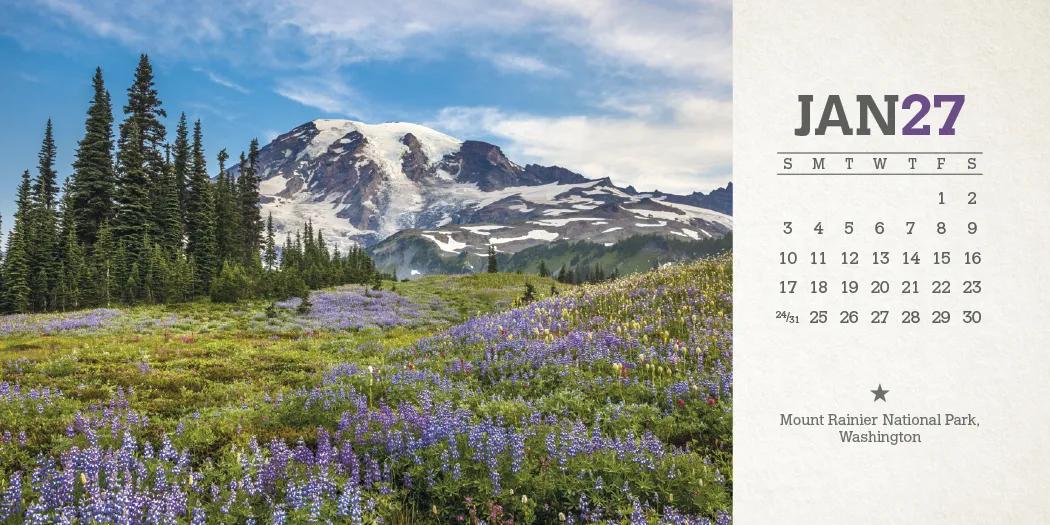 American Splendor Desk Calendar Tent Mount FSC - 4.5 x 6 in - product view 10