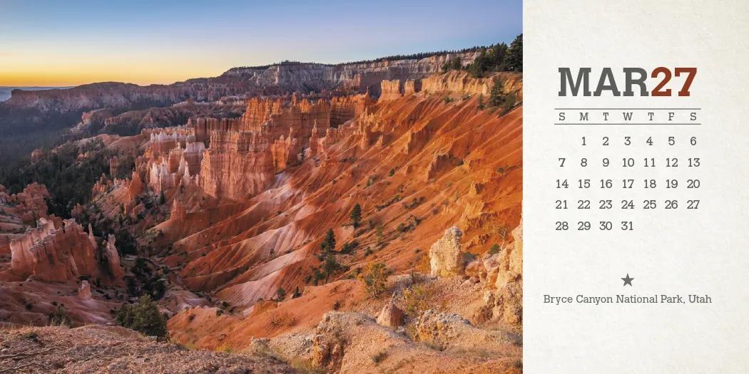 American Splendor Desk Calendar Tent Mount FSC - 4.5 x 6 in - product view 12