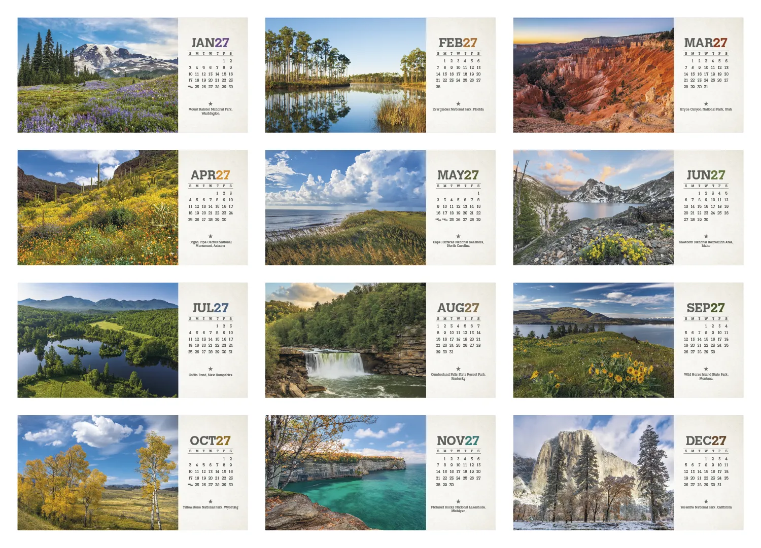 American Splendor Desk Calendar Tent Mount FSC - 4.5 x 6 in - product view 22