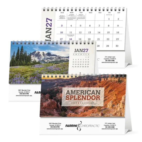 American Splendor Desk Calendar Tent Mount FSC - 4.5 x 6 in