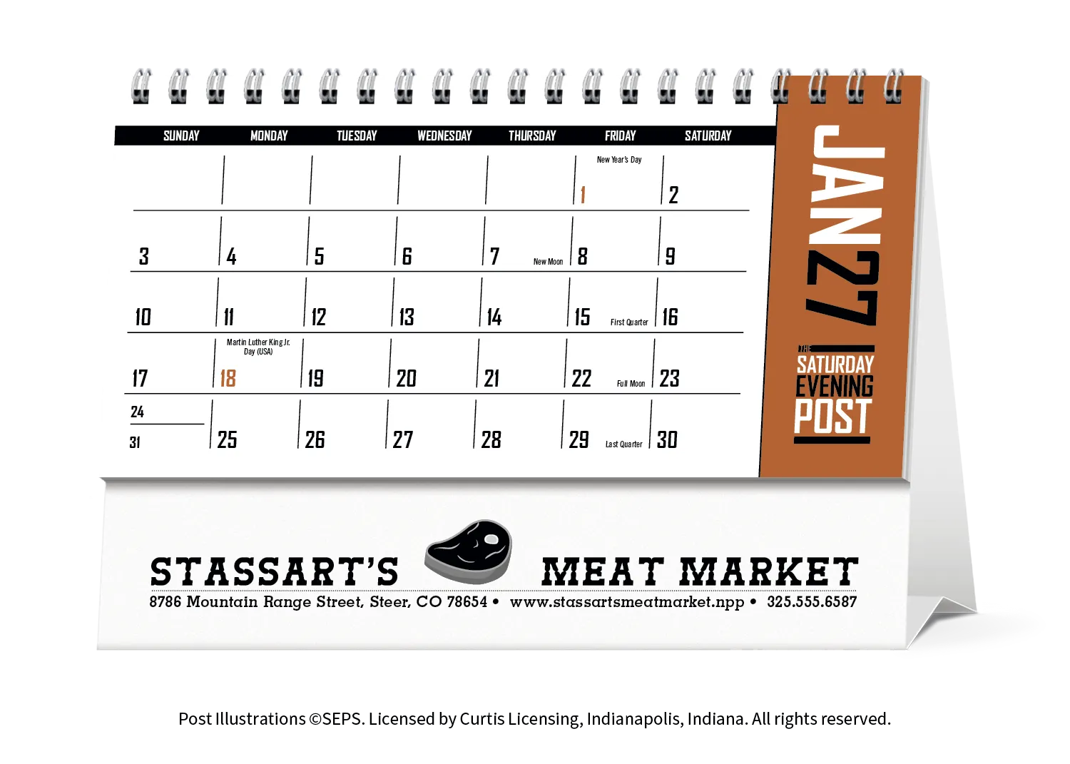 Norman Rockwell Desk Calendar Tent Mount FSC - 4.5 x 6 in - product view 2