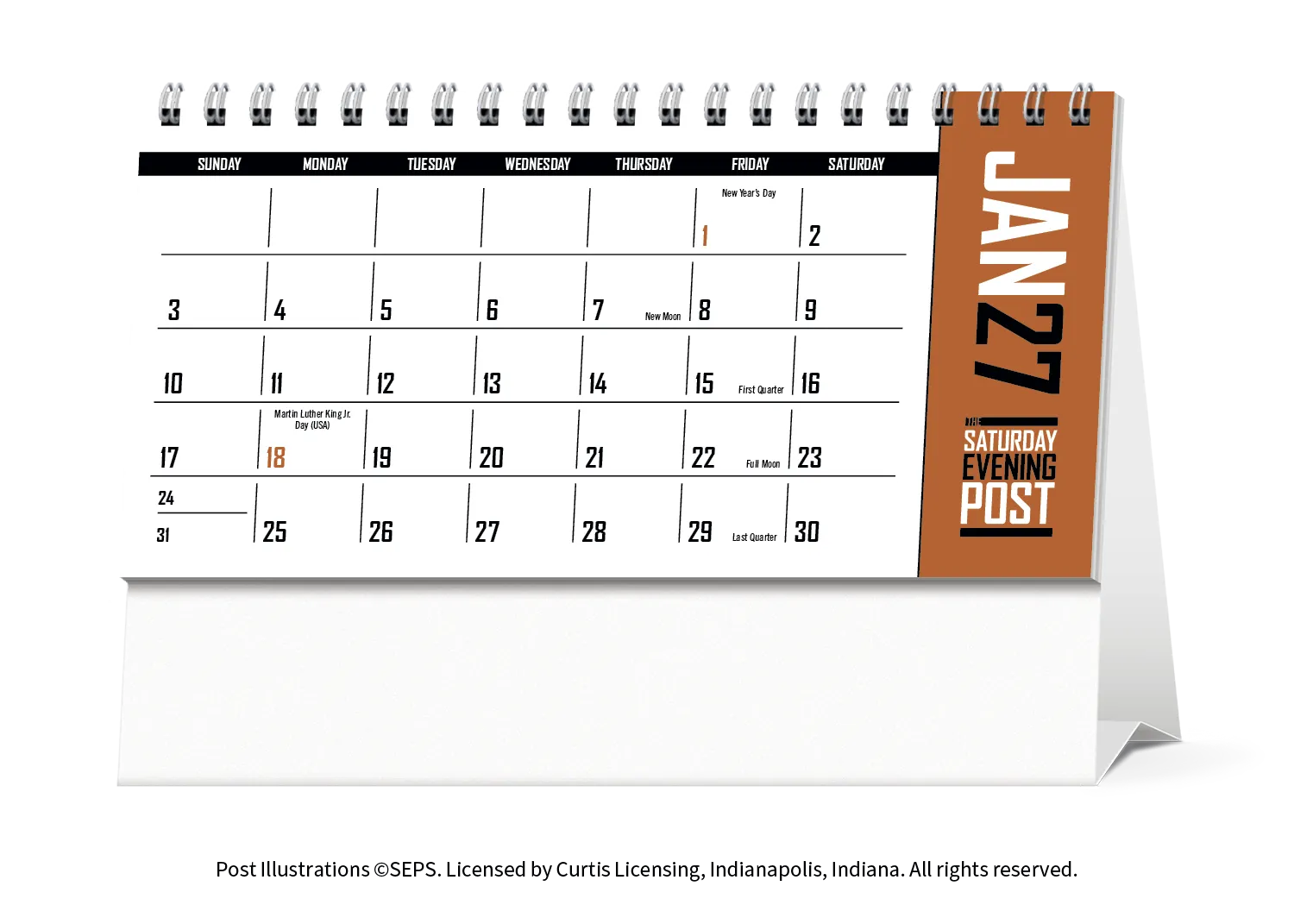 Norman Rockwell Desk Calendar Tent Mount FSC - 4.5 x 6 in - product view 3