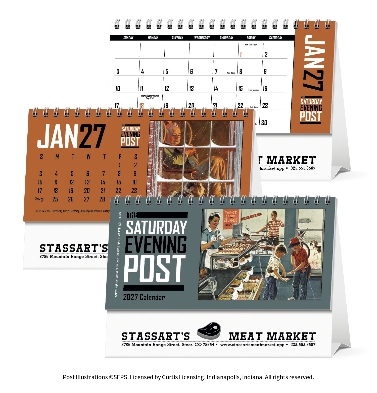 Norman Rockwell Desk Calendar Tent Mount FSC - 4.5 x 6 in - product view 4