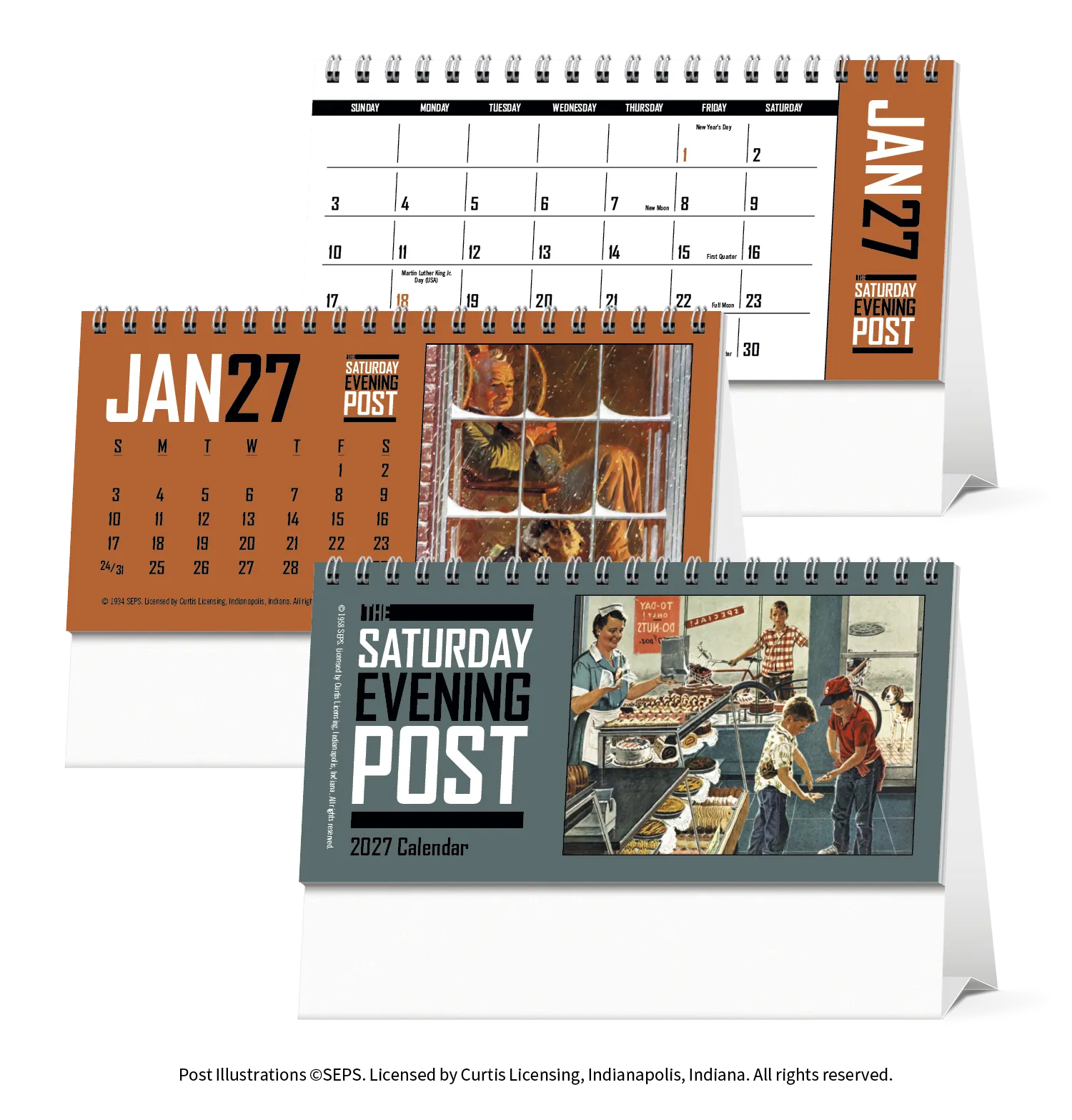 Norman Rockwell Desk Calendar Tent Mount FSC - 4.5 x 6 in - product view 5