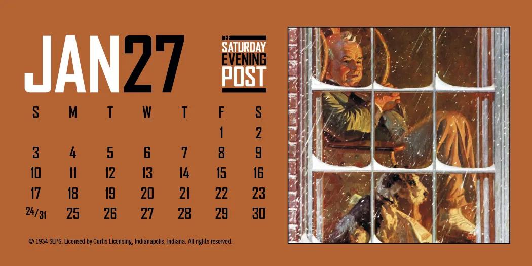 Norman Rockwell Desk Calendar Tent Mount FSC - 4.5 x 6 in - product view 10
