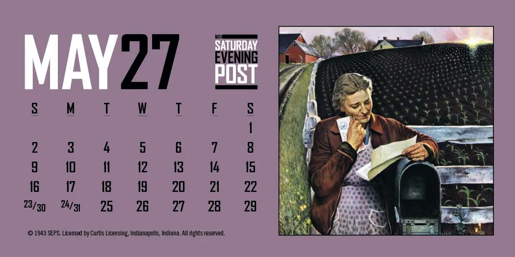 Norman Rockwell Desk Calendar Tent Mount FSC - 4.5 x 6 in - product view 14
