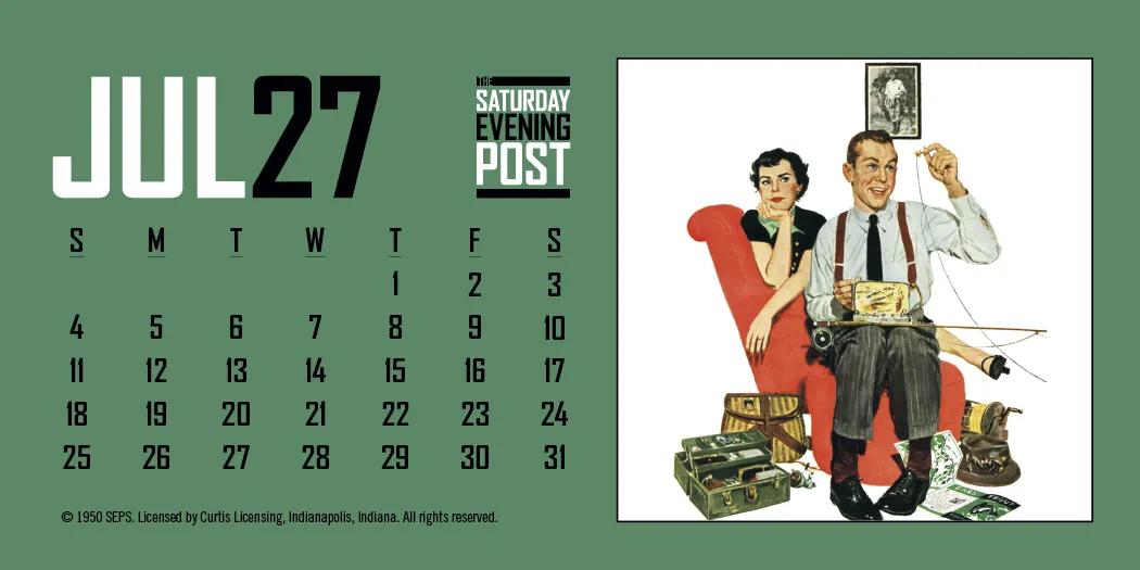 Norman Rockwell Desk Calendar Tent Mount FSC - 4.5 x 6 in - product view 16