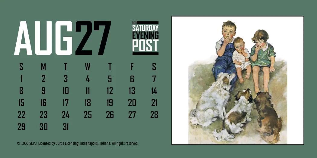 Norman Rockwell Desk Calendar Tent Mount FSC - 4.5 x 6 in - product view 17