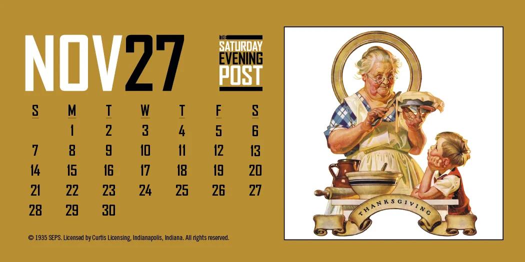 Norman Rockwell Desk Calendar Tent Mount FSC - 4.5 x 6 in - product view 20