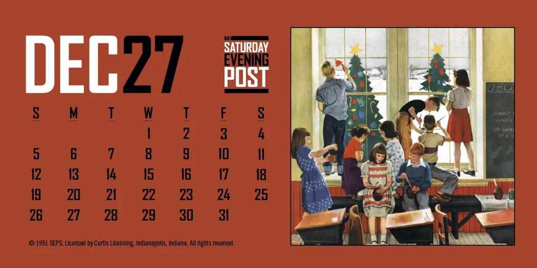 Norman Rockwell Desk Calendar Tent Mount FSC - 4.5 x 6 in - product view 21