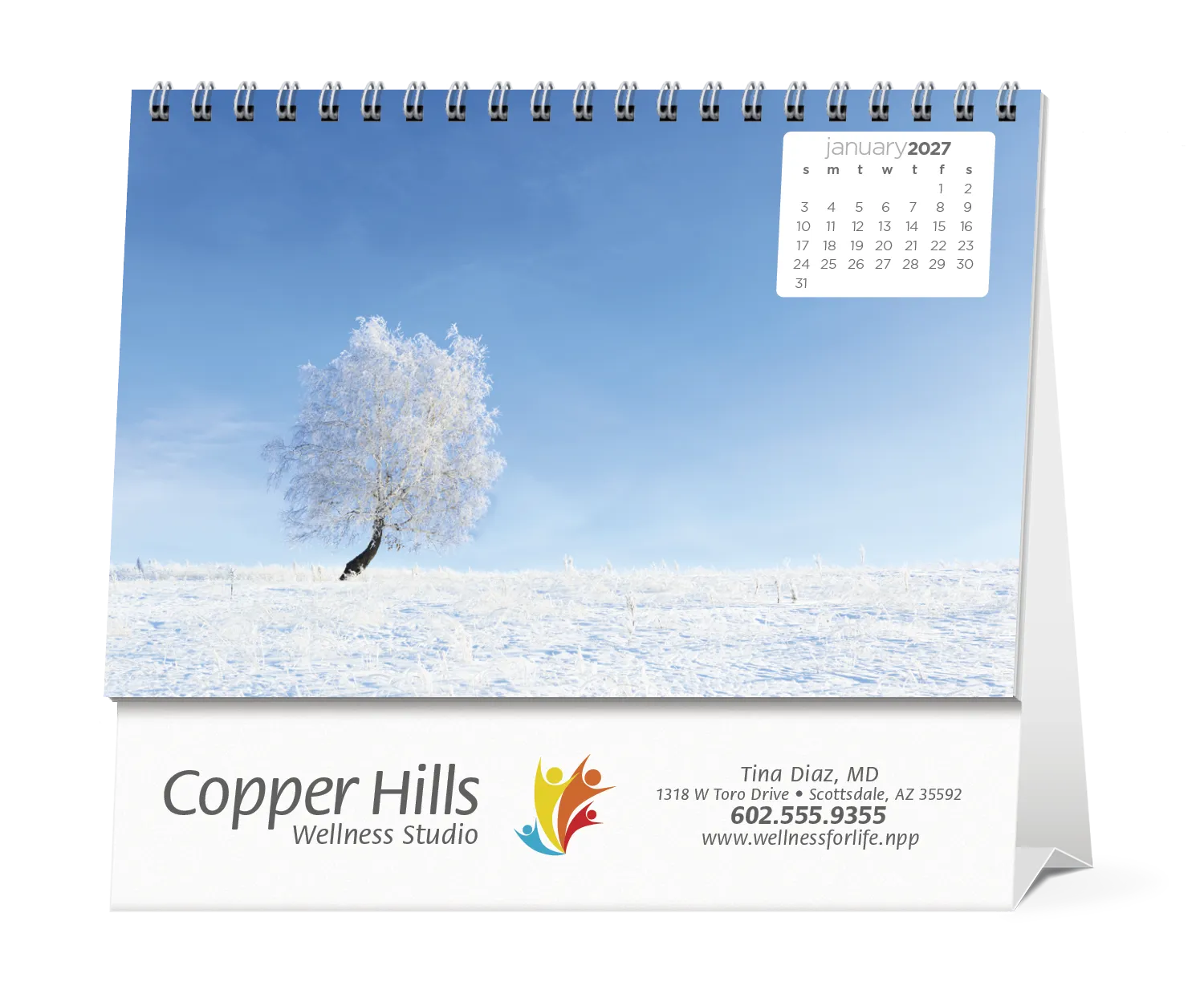 Simplicity Large Desk Calendar Tent Mount FSC - 6.5 x 7.5 in - product view 5