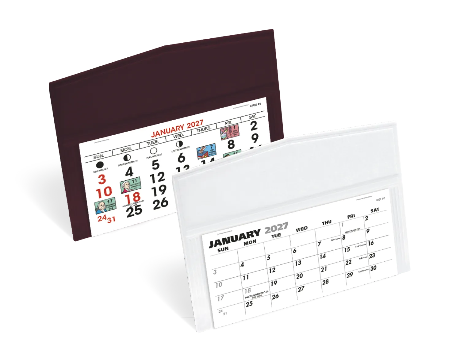 Legacy Desk Calendar Gold Hot Stamped SFI Paper - 4.5 x 6 in - product view 3