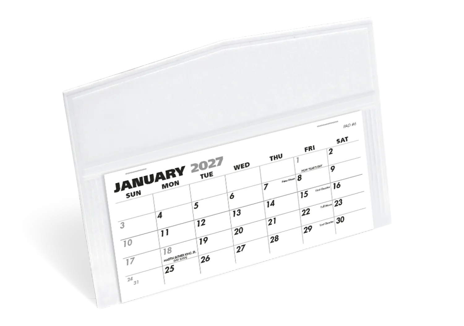 Legacy Desk Calendar Gold Hot Stamped SFI Paper - 4.5 x 6 in - product view 14