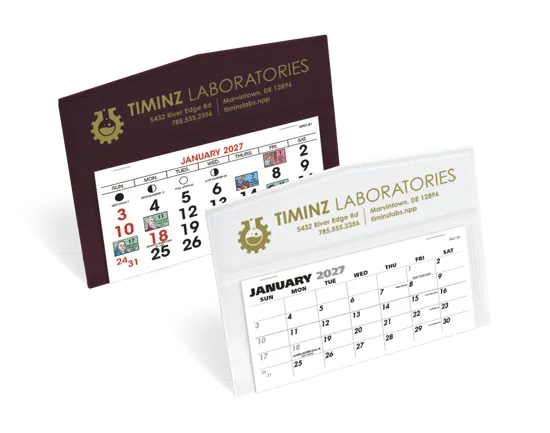 Legacy Desk Calendar Gold Hot Stamped SFI Paper - 4.5 x 6 in