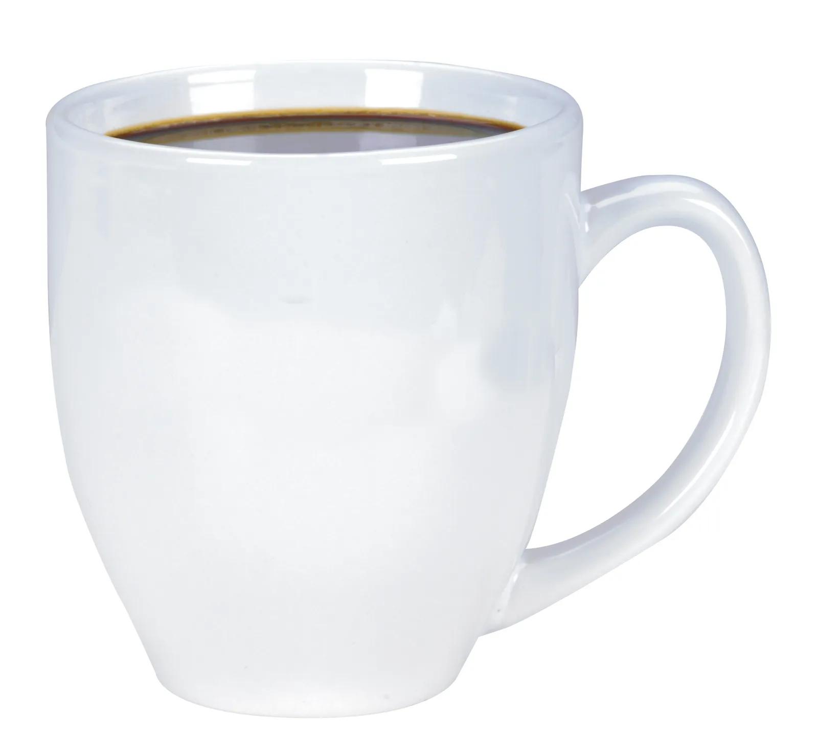 Bistro Mug Stoneware Glossy Finish Large Handle - 15 oz - product view 2