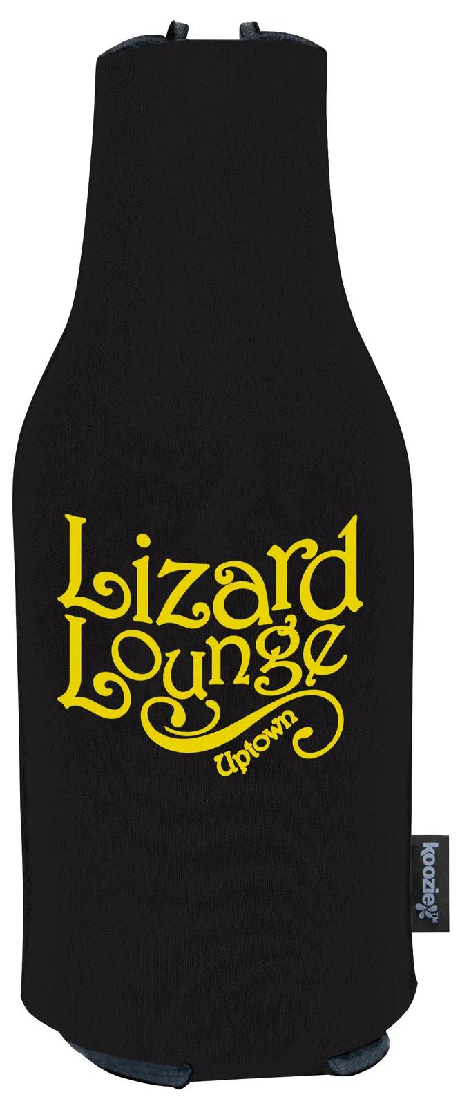 Collapsible Bottle Koozie Zip Up Foam Backing - 12 oz - product view 2