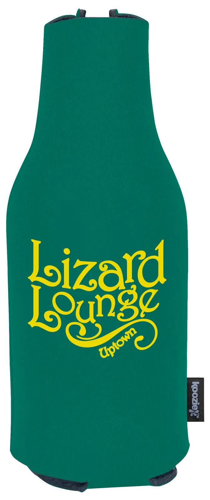 Collapsible Bottle Koozie Zip Up Foam Backing - 12 oz - product view 3