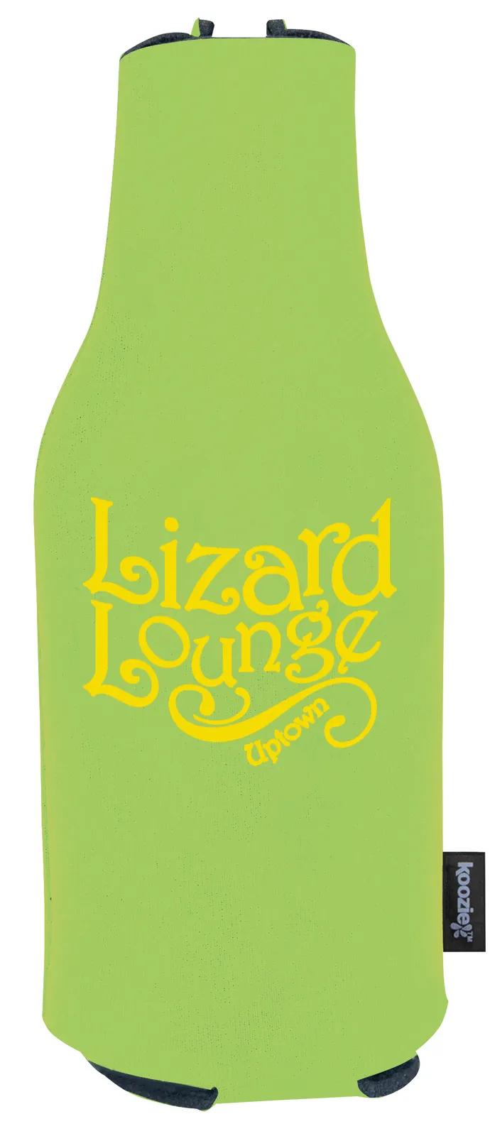 Collapsible Bottle Koozie Zip Up Foam Backing - 12 oz - product view 4