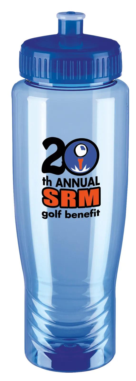 Sport Water Bottle Push Pull Lid Wide Mouth - 27 oz - product view 2