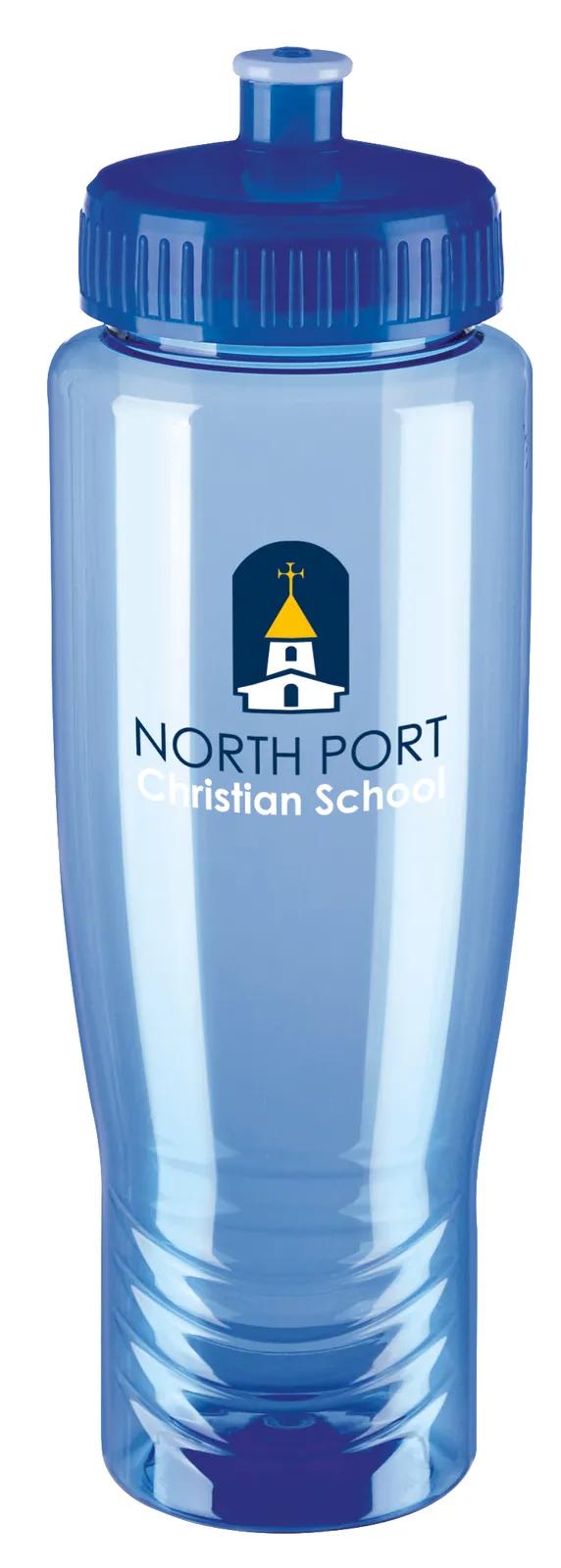 Sport Water Bottle Push Pull Lid Wide Mouth - 27 oz - product view 3