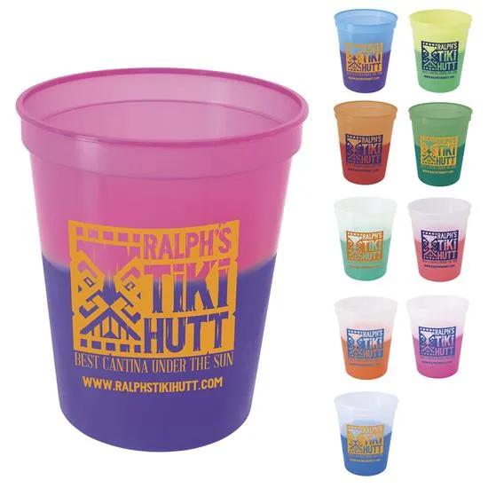 Color Changing Stadium Cup Thermochromic Reusable - 16 oz