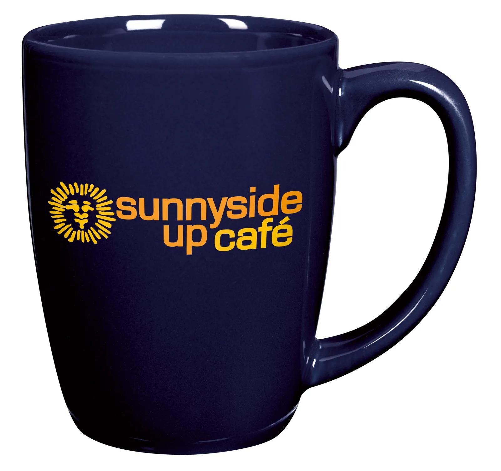 Bistro Mug Stoneware Large C-Handle Glossy - 12 oz - product view 3