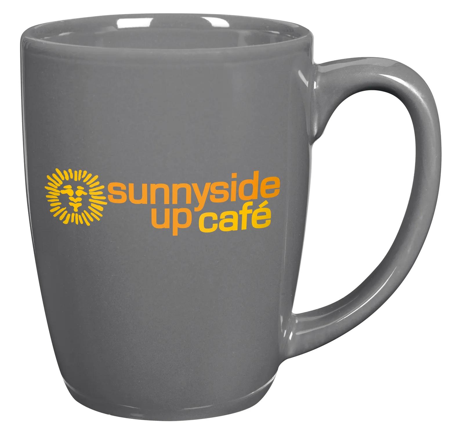 Bistro Mug Stoneware Large C-Handle Glossy - 12 oz - product view 4