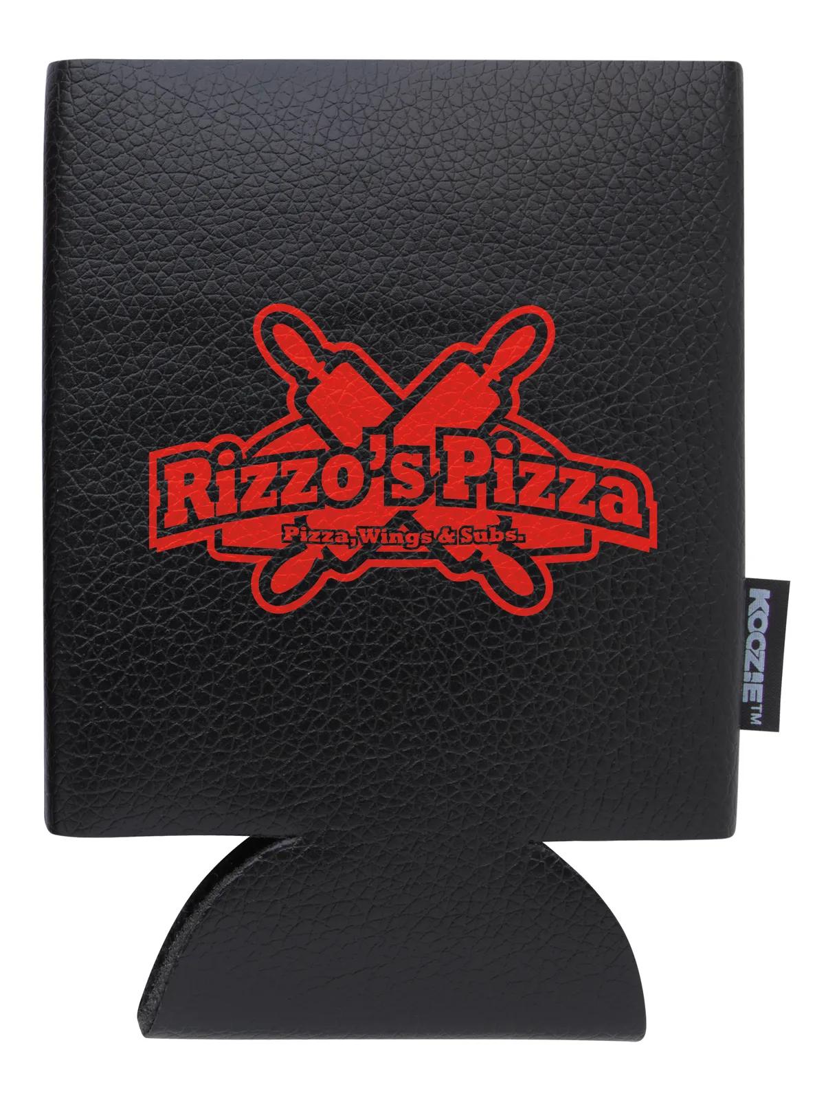 Custom Leather-Like Can Cooler Textured PU Vinyl - product view 2