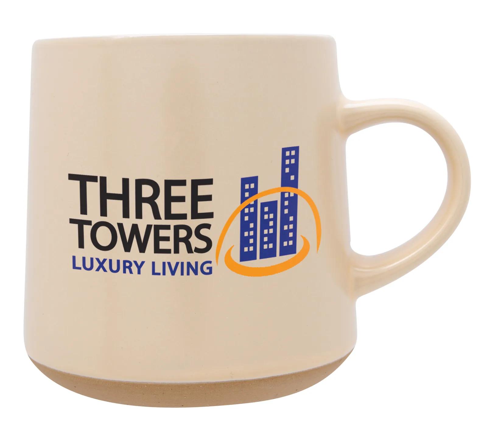 Stoneware Mug Matte Finish Raw Base - 15 oz - product view 3