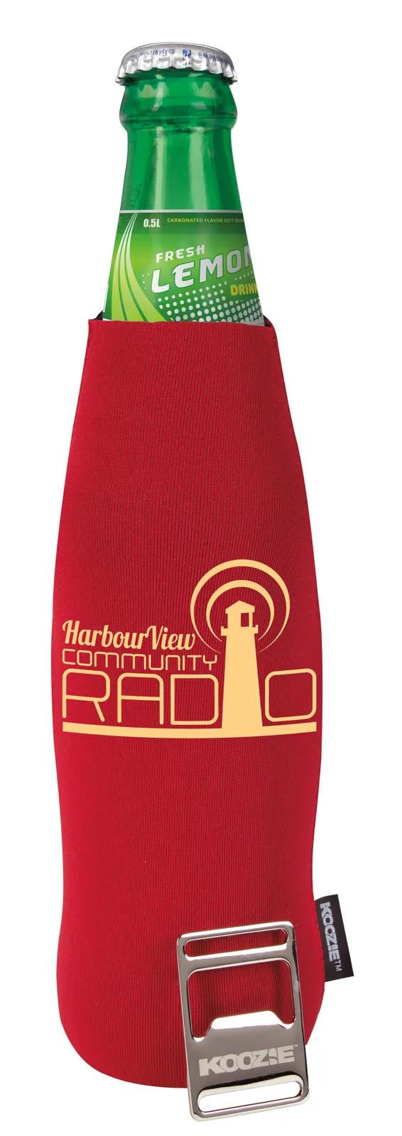 Bottle Cooler Neoprene Removable Opener - 7 in - product view 16