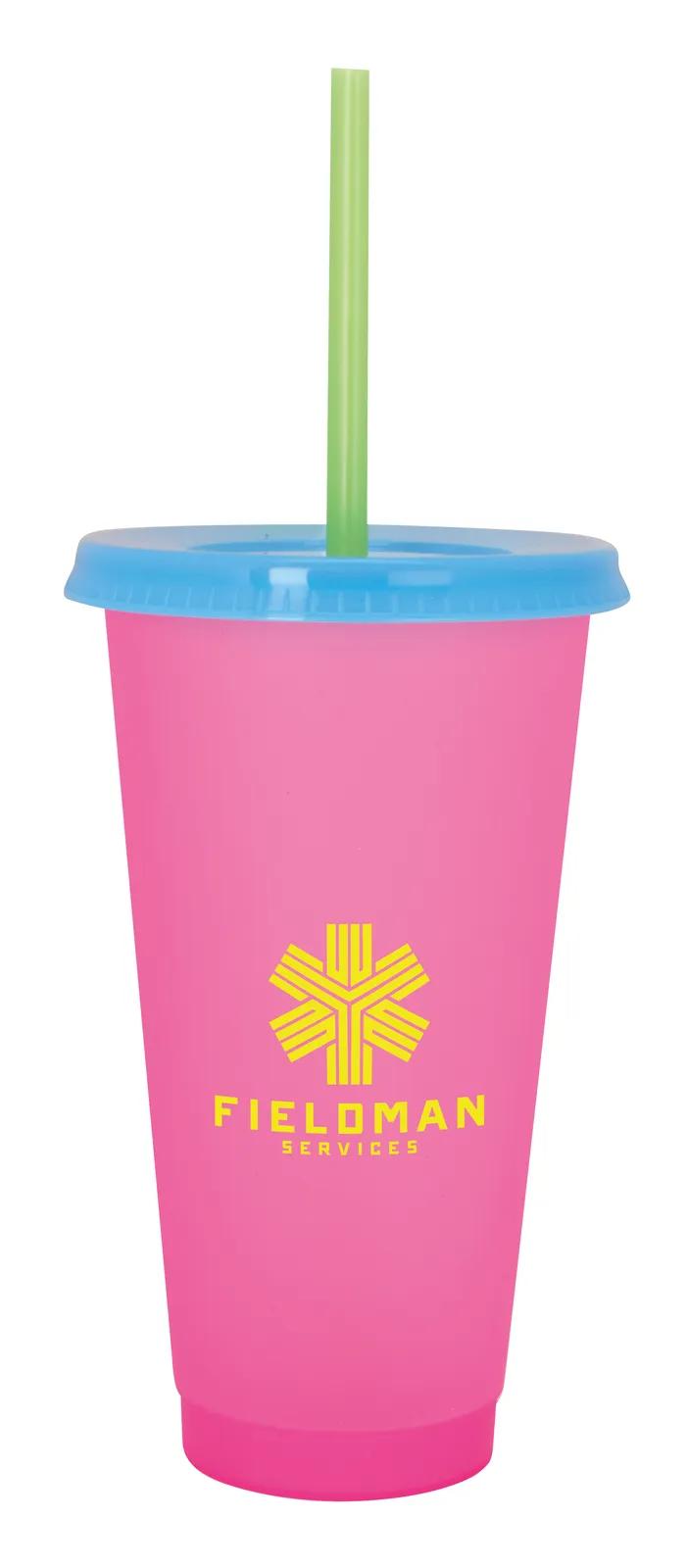 Color Changing Tumbler Cold Activated Plastic - 24 oz - product view 11