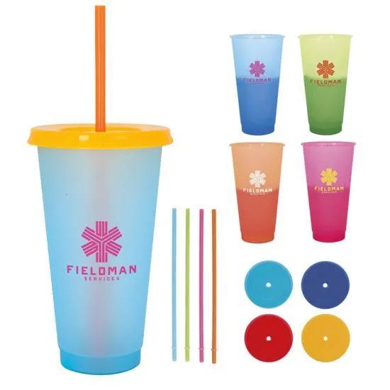 Color Changing Tumbler Cold Activated Plastic - 24 oz
